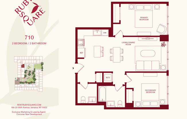 2 beds, 1.5 baths, $3,850, Unit 710N