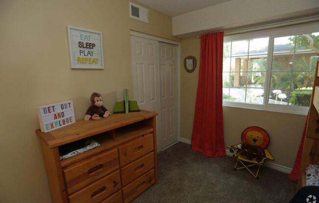 Small bedroom at Citrus Gardens Apartments, Fontana, CA 92335