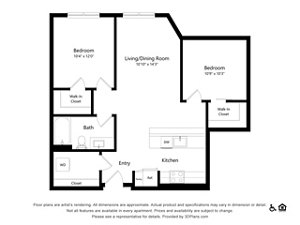 2 beds, 1 bath, 892 sqft, $3,229