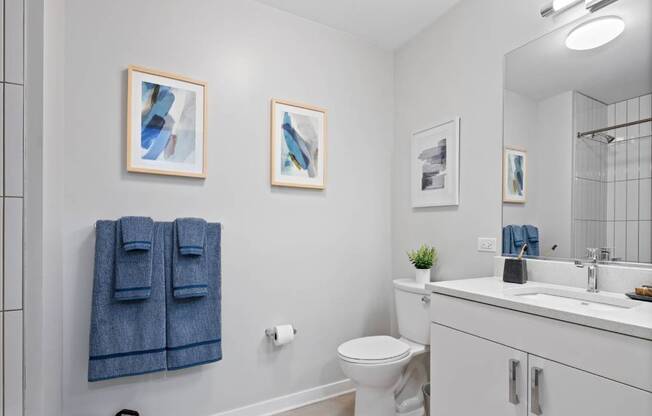 Large Bathroom at 23rd Place Apartment, Chicago