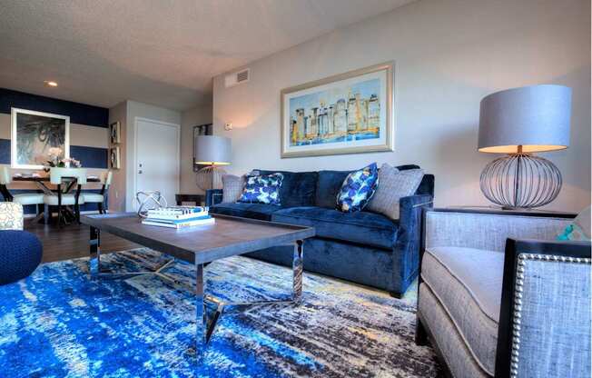 Spacious living rooms are offered in all apartment homes.