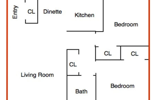 2 beds, 1 bath, 950 sqft, $1,200, Unit 511-301