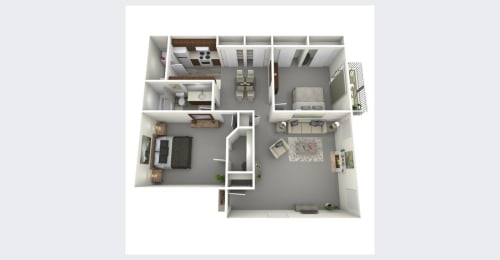 2 beds, 1 bath, 946 sqft, $1,264