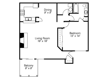 1 bed, 1 bath, 954 sqft, $1,425