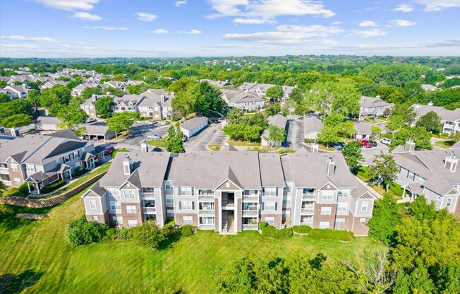 the preserve at ballantyne commons community aerial view of houses