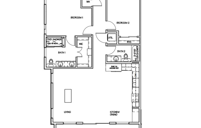 2 beds, 2 baths, 1,111 sqft, $2,595, Unit 402