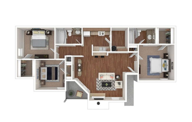 3 beds, 2 baths, 1,050 sqft, $1,700