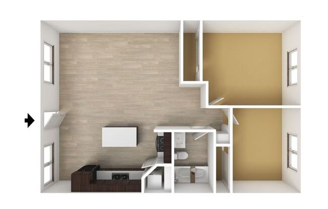 2 beds, 1 bath, 850 sqft, $1,250, Unit B-104