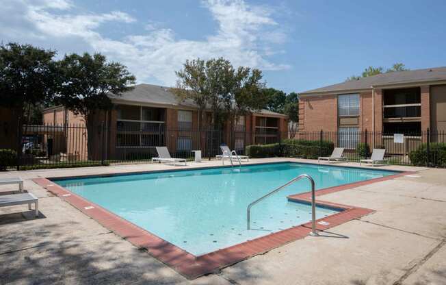 our apartments showcase a swimming pool