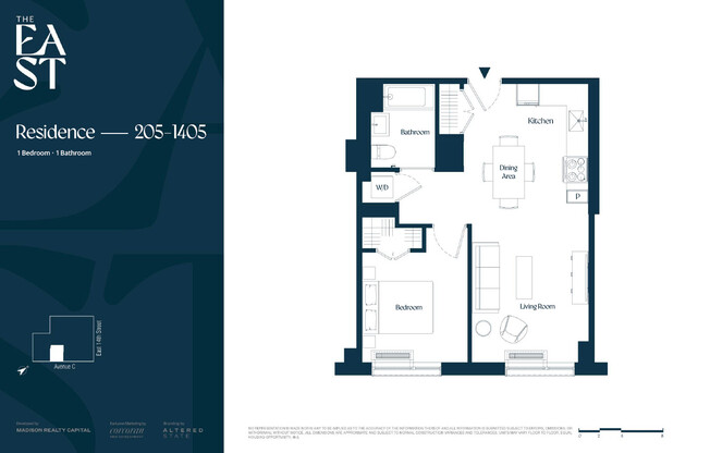 1 bed, 1 bath, $5,275, Unit 1105