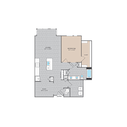 1 bed, 1 bath, 1,102 sqft, $2,164