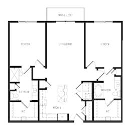 2 beds, 2 baths, 1,152 sqft, $1,908