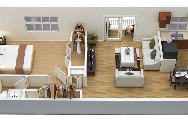 1 bed, 1 bath, 745 sqft, $900