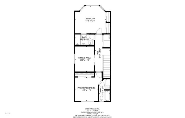 2 beds, 2.5 baths, 1,566 sqft, $3,250, Unit 204