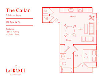 1 bed, 1 bath, 794 sqft, $1,461