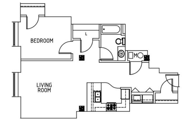 1 bed, 1 bath, 810 sqft, $1,513