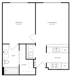 1 bed, 1 bath, 579 sqft, $1,228