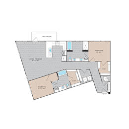 2 beds, 2 baths, 1,353 sqft, $2,254