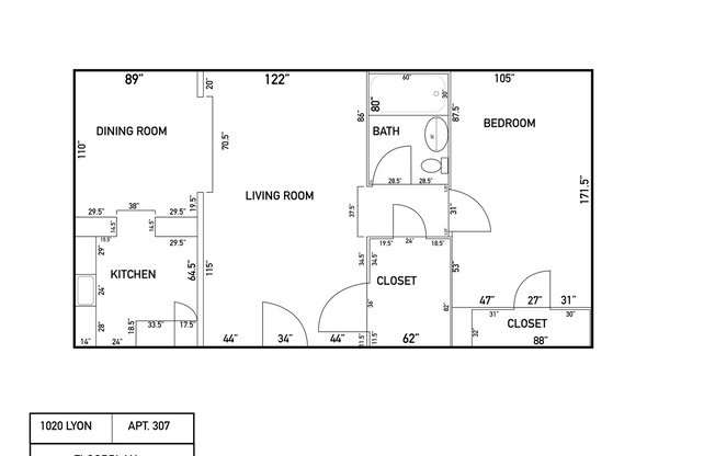 1 bed, 1 bath, $1,045, Unit 208