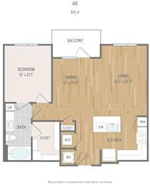 1 bed, 1 bath, 815 sqft, $1,535