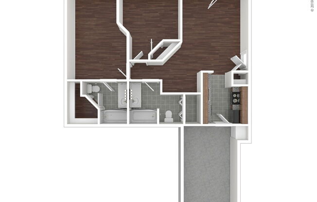 2 beds, 2 baths, 897 sqft, $1,370