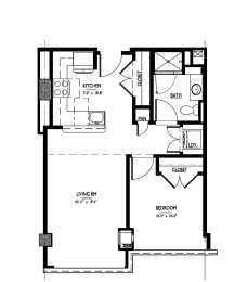 1 bed, 1 bath, 651 sqft, $2,690