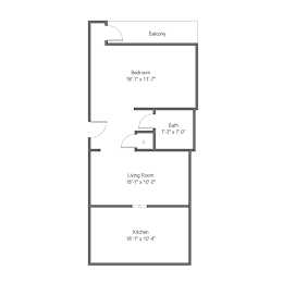 1 bed, 1 bath, 807 sqft, $1,141