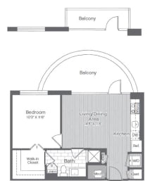 1 bed, 1 bath, 655 sqft, $2,755