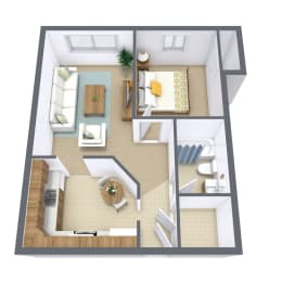 1 bed, 1 bath, 680 sqft, $720