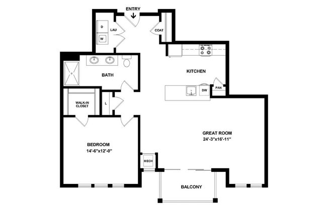 1 bed, 1 bath, $2,225, Unit 8205