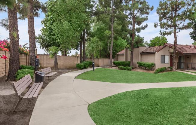 a house in the middle of a park