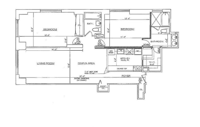 2 beds, 2 baths, 1,053 sqft, $7,900, Unit 27A