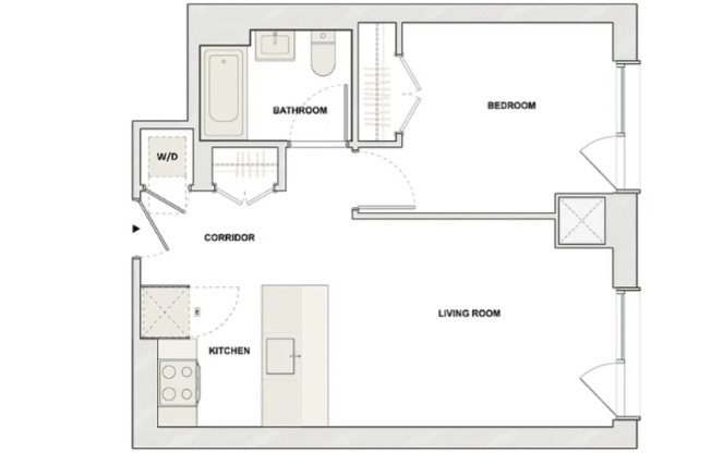 1 bed, 1 bath, $3,667, Unit 7H