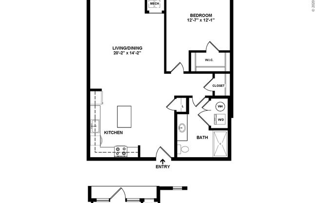 1 bed, 1 bath, 902 sqft, $3,465, Unit 507