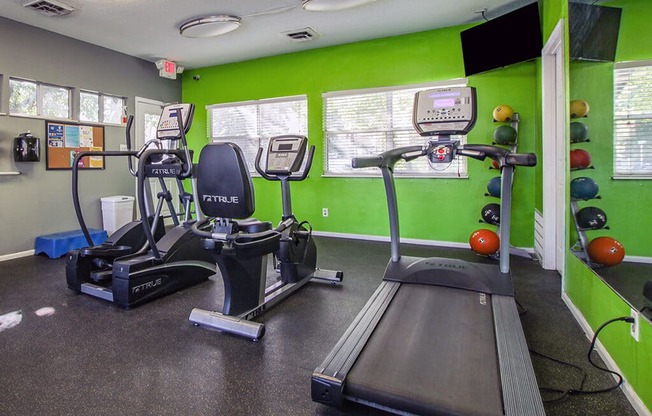 the gym at the apartments for rent