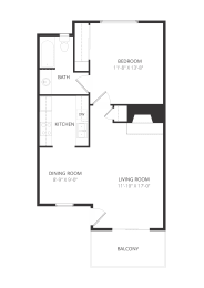 1 bed, 1 bath, 668 sqft, $1,729