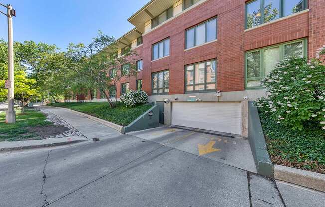 Entrance to parking garage at Oak Park City
