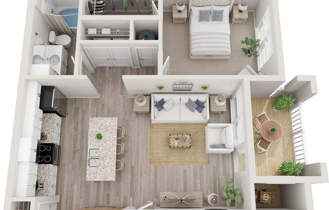 1 bed, 1 bath, 750 sqft, $1,445, Unit 45-301