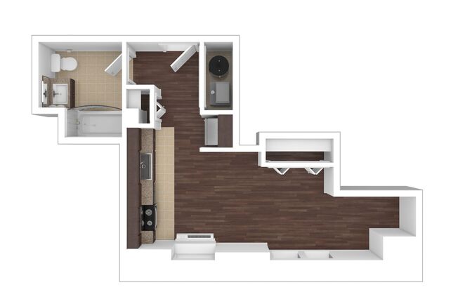 Studio, 1 bath, 472 sqft, $2,045, Unit P-2005