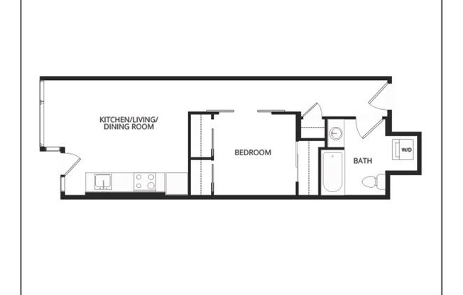 1 bed, 1 bath, 591 sqft, $1,945, Unit 515