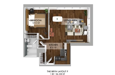 1 bed, 1 bath, $1,653