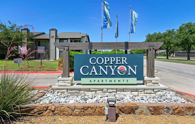 Copper Canyon Apartments in Bedford, TX, Property Sign