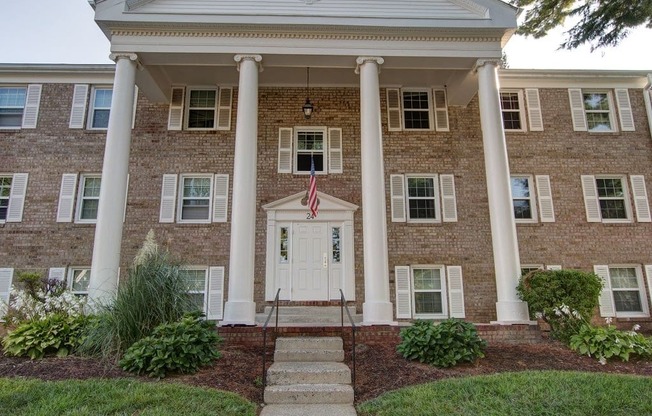 View of building exterior and landscape