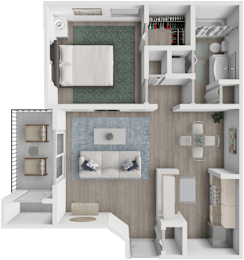 1 bed, 1 bath, 619 sqft, $1,295