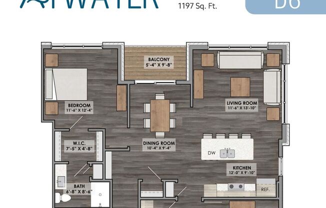 2 beds, 2 baths, 1,197 sqft, $2,830, Unit Unit 400