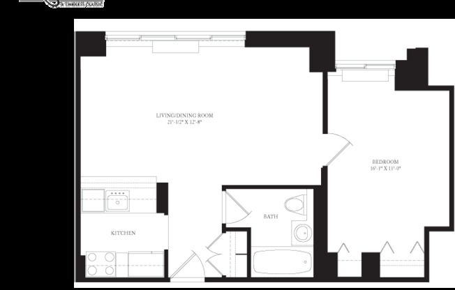 1 bed, 1 bath, $5,750, Unit 733