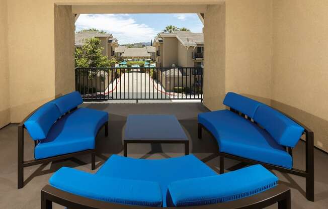 Deck Patio Seating Area at 55+ FountainGlen Temecula, Temecula, 92591