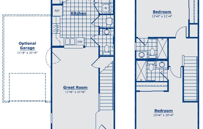 2 beds, 2.5 baths, 1,105 sqft, $1,440, Unit 1345C