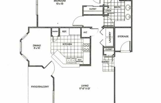 1 bed, 1 bath, 941 sqft, $1,208