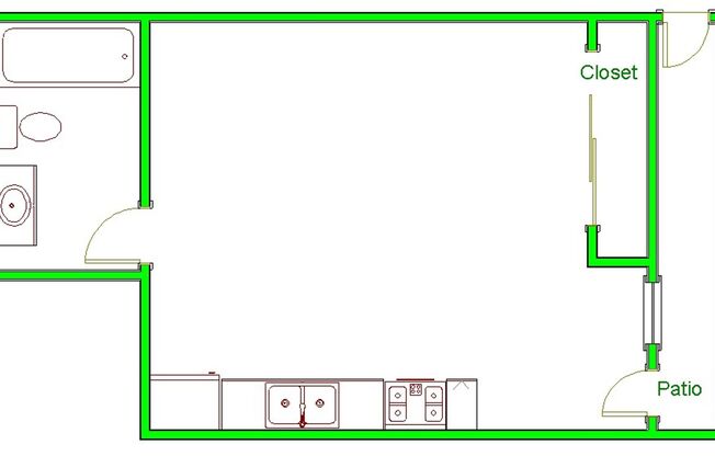Studio, 1 bath, 471 sqft, $1,895, Unit 100